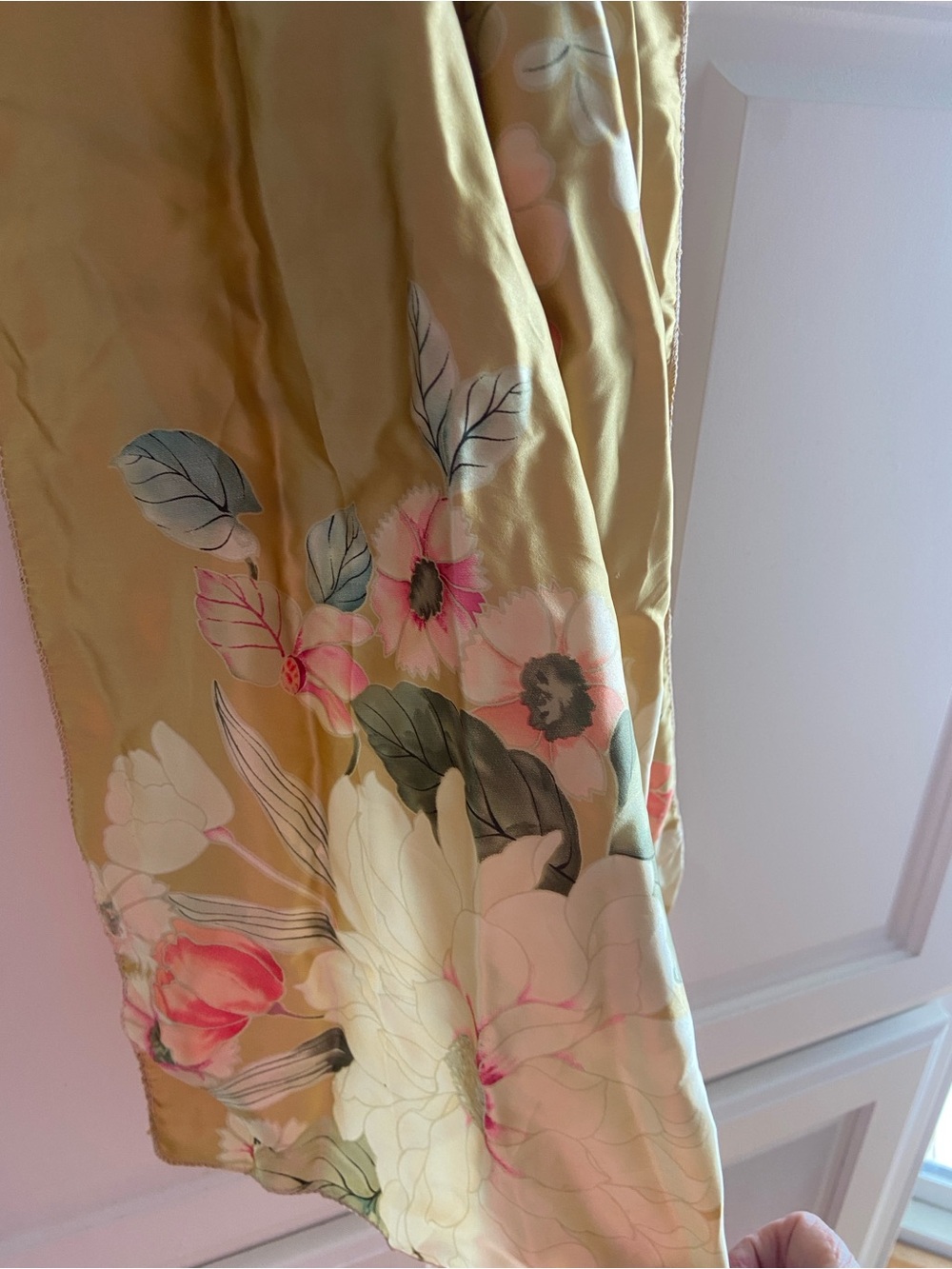 Silk floral scarf - Picture 2 of 2
